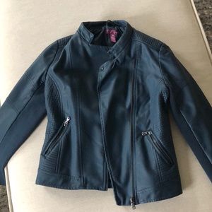 Never worn Aqua Leather Jacket